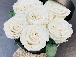 Eeuwig bloeiende witte rozen